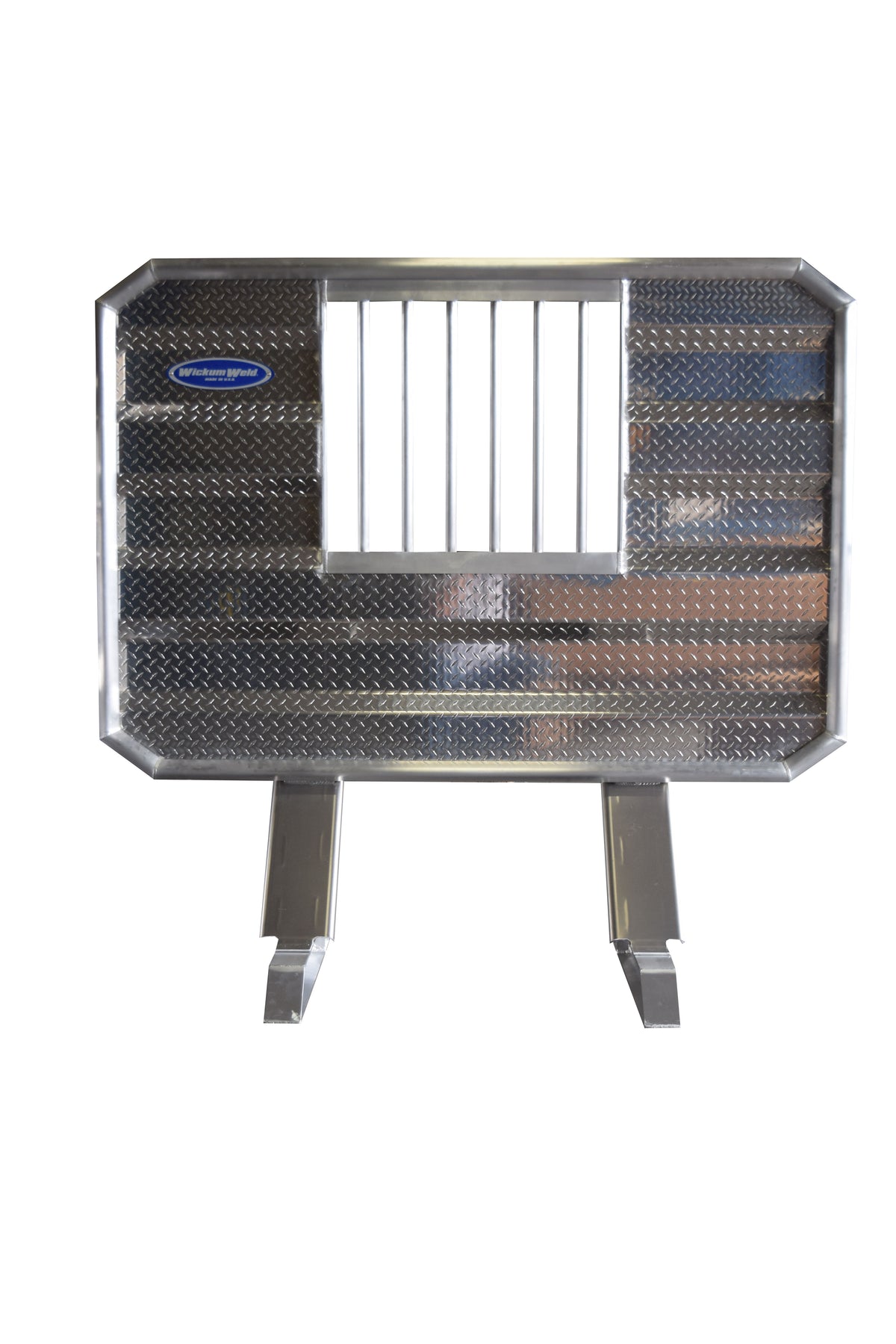 Class 8 Cab Rack 68" High x 70" Wide, Diamond Plate Panel With Standard Window - Wickum